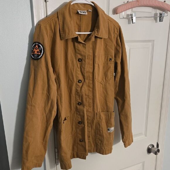 Vans Men's Brown Military Jacket Vintage Rare - Picture 1 of 12